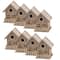 8 Pack: 7&#x22; Wood Birdhouse with Fence by Make Market&#xAE;